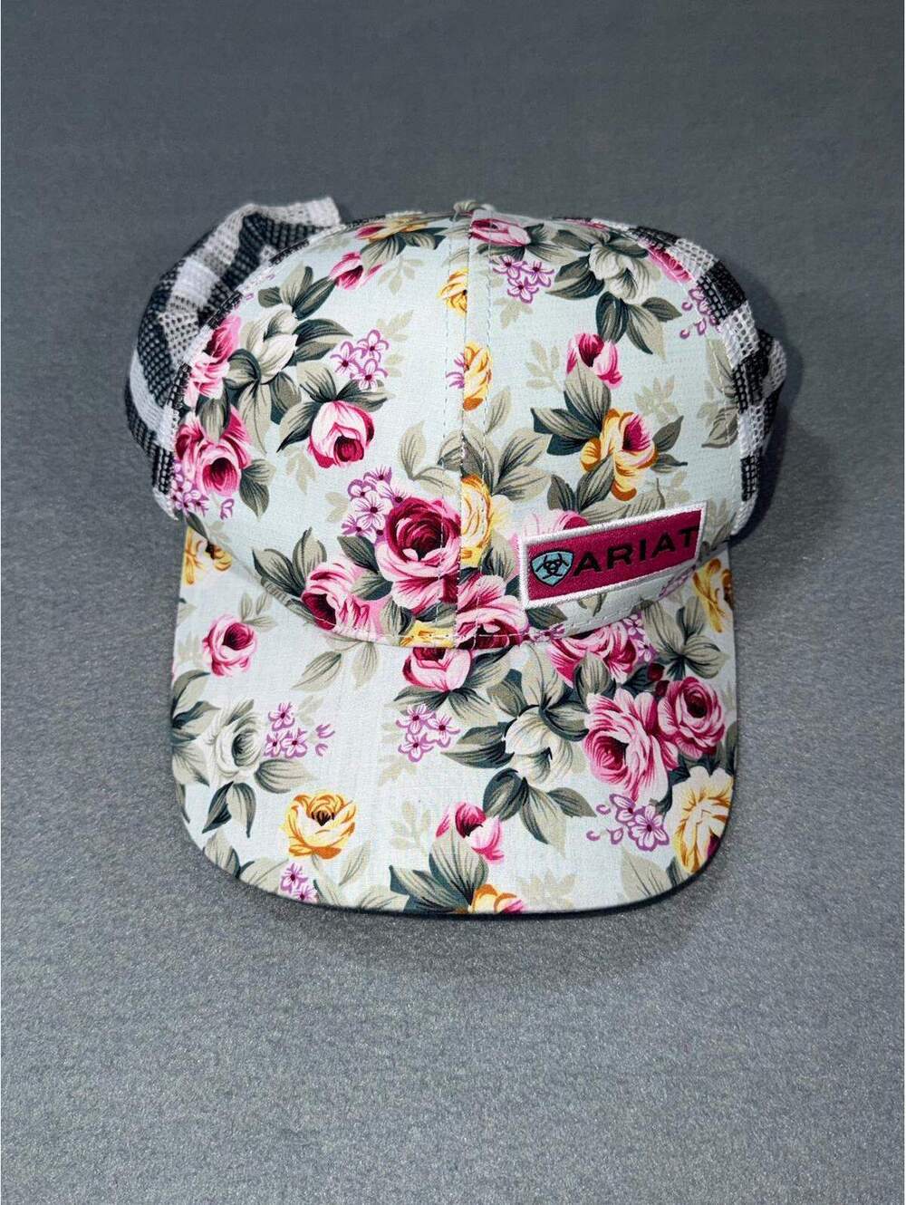 Ariat Floral Print Mesh Trucker Adjustable Hat